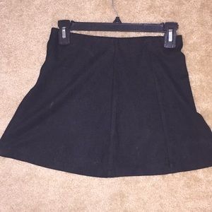 Black suede skirt
